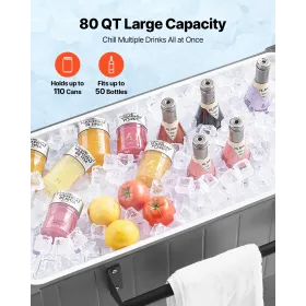 75,7L rullende iskiste, rummer op til 50 flasker / 110 dåser