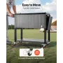 VEVOR 75.7L Rolling Ice Chest, Hold up to 50 Bottles / 110 Cans, Portable Patio Party Bar Drink Cooler Cart with Bottom Shelf & 