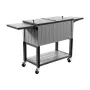 75.7L Rolling Ice Chest, Hold up to 50 Bottles / 110 Cans, Portable Patio Party Bar Drink Cooler Cart with Bottom Shelf & Foldab