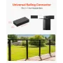 2 Pack Handrail Connectors, Flat Extension Stair Railing Accessories, POM Hand Rail Connector Fittings for Rectangular Cable Rai