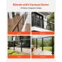 2 Pack Handrail Connectors, Flat Extension Stair Railing Accessories, POM Hand Rail Connector Fittings for Rectangular Cable Rai