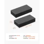 2 Pack Handrail Connectors, Flat Extension Stair Railing Accessories, POM Hand Rail Connector Fittings for Rectangular Cable Rai