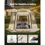 Pop up Bubble Tent, 3.05 x 2.75 m Waterproof & UV-Resistant, Clear Camping Tent Shelter, Outdoor Garden Dome Igloo Tents with Wi