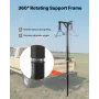 Truck Hitch Game Hoist, 600 lbs Load Capacity, Hunting Deer Hoist with 2-inch Receiver, 360-Degree Swivel Shaft & Adjustable Hei