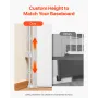 Retractable Baby Gate, Extends to 1450 mm Wide, 980 mm Tall, with Security Lock, Easy to Use, Walk Through Without Tripping, Mes