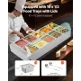 VEVOR kommerciel madvarmer, 1700 W elektrisk dampvarmer i rustfrit stål med glasdæksel, 10-pandes bordplade Buffet Bain M