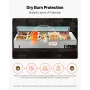 VEVOR Commercial Food Warmer, 1700W Electric Stainless Steel Steam Food Warmer with Glass Cover, 10-Pan Countertop Buffet Bain M