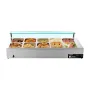 Commercial Food Warmer, 1700W Electric Stainless Steel Steam Food Warmer with Glass Cover, 10-Pan Countertop Buffet Bain Marie w