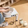 Pottery Wheel, 28 cm Ceramic Wheel Forming Machine, 60-300 RPM Speed Adjustable Foot Pedal, Adjustable Lift Leg, Detachable Basi