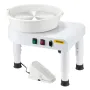 VEVOR Pottery Wheel, 28 cm Ceramic Wheel Forming Machine, 60-300 RPM Speed Adjustable Foot Pedal, Adjustable Lift Leg, Detachabl