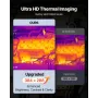 VEVOR termisk kamera, 384 x 288 IR-opløsning, håndholdt termisk kamera med 5 MP visuelt kamera, 30HZ opdateringshastighed