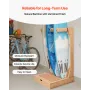 Vertical Surfboard Stand, 3 Tiers Wooden Surfboard Rack for Storage and Display, Freestanding Board Stand Organizer with Hanging