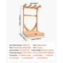 VEVOR Vertical Surfboard Stand, 3 Tiers Wooden Surfboard Rack for Storage and Display, Freestanding Board Stand Organizer with H