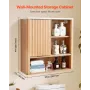 Bathroom Wall Cabinet, with Door and Adjustable Shelf, Over the Toilet Storage Medicine Cabinet Wall Mounted, Hanging Organizer 