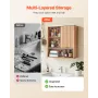Bathroom Wall Cabinet, with Door and Adjustable Shelf, Over the Toilet Storage Medicine Cabinet Wall Mounted, Hanging Organizer 