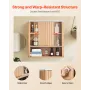 Bathroom Wall Cabinet, with Door and Adjustable Shelf, Over the Toilet Storage Medicine Cabinet Wall Mounted, Hanging Organizer 