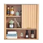 Bathroom Wall Cabinet, with Door and Adjustable Shelf, Over the Toilet Storage Medicine Cabinet Wall Mounted, Hanging Organizer 