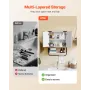VEVOR Bathroom Wall Cabinet, with 2 Doors & Adjustable Shelf, Over the Toilet Storage Medicine Cabinet Wall Mounted, Hanging Org