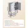 Bathroom Wall Cabinet, with 2 Doors & Adjustable Shelf, Over the Toilet Storage Medicine Cabinet Wall Mounted, Hanging Organizer