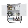 VEVOR Bathroom Wall Cabinet, with 2 Doors & Adjustable Shelf, Over the Toilet Storage Medicine Cabinet Wall Mounted, Hanging Org