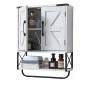 Bathroom Wall Cabinet, with 2 Doors & Adjustable Shelf, Over the Toilet Storage Medicine Cabinet Wall Mounted, Hanging Organizer