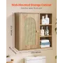 VEVOR Bathroom Wall Cabinet, Door and Adjustable Shelf with 5 Height Levels, Over the Toilet Storage Medicine Cabinet Wall Mount