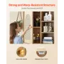 VEVOR Bathroom Wall Cabinet, Door and Adjustable Shelf with 5 Height Levels, Over the Toilet Storage Medicine Cabinet Wall Mount