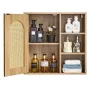 Bathroom Wall Cabinet, Door and Adjustable Shelf with 5 Height Levels, Over the Toilet Storage Medicine Cabinet Wall Mounted, Ha