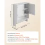 VEVOR Bathroom Wall Cabinet, 2 Doors and Adjustable Shelf, Over the Toilet Storage Medicine Cabinet Wall Mounted, Hanging Organi