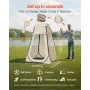 Pop up Sports Tent, 1.2x1.2 m Clear Bubble Tent for 1 Person, Waterproof Outdoor Pod with Floor Mat & Top Cover, Garden Igloo Do