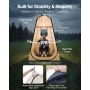 Pop up Sports Tent, 1.2x1.2 m Clear Bubble Tent for 1 Person, Waterproof Outdoor Pod with Floor Mat & Top Cover, Garden Igloo Do