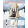 Pop up Sports Tent, 1.2x1.2 m Clear Bubble Tent for 1 Person, Waterproof Outdoor Pod with Floor Mat & Top Cover, Garden Igloo Do