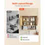 Bathroom Wall Cabinet, with 2 Doors and Adjustable Shelf, Over the Toilet Storage Medicine Cabinet Wall Mounted, Hanging Organiz
