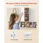 Bathroom Wall Cabinet, 2 Doors & Adjustable Shelf, Over the Toilet Storage Medicine Cabinet Wall Mounted, Hanging Organizer with