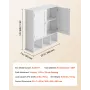 Bathroom Wall Cabinet, 2 Doors & Adjustable Shelf, Over the Toilet Storage Medicine Cabinet Wall Mounted, Hanging Organizer with
