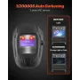 VEVOR Welding Helmet Auto Darkening, 93 x 43 mm True Color Welding Hood, Solar Powered Welder Mask 2 Arc Sensors, Shade 4/9-13 f