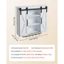 Bathroom Wall Cabinet, 2 Doors and Adjustable Shelf, Over the Toilet Storage Medicine Cabinet Wall Mounted, Hanging Organizer wi