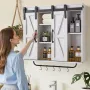 VEVOR Bathroom Wall Cabinet, 2 Doors and Adjustable Shelf, Over the Toilet Storage Medicine Cabinet Wall Mounted, Hanging Organi