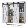 Bathroom Wall Cabinet, 2 Doors and Adjustable Shelf, Over the Toilet Storage Medicine Cabinet Wall Mounted, Hanging Organizer wi