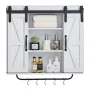Bathroom Wall Cabinet, 2 Doors and Adjustable Shelf, Over the Toilet Storage Medicine Cabinet Wall Mounted, Hanging Organizer wi