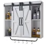 VEVOR Bathroom Wall Cabinet, 2 Doors and Adjustable Shelf, Over the Toilet Storage Medicine Cabinet Wall Mounted, Hanging Organi