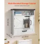 Bathroom Wall Cabinet, 2 Doors & Adjustable Shelf, Over the Toilet Storage Medicine Cabinet Wall Mounted, Hanging Organizer with