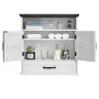 Bathroom Wall Cabinet, 2 Doors & Adjustable Shelf, Over the Toilet Storage Medicine Cabinet Wall Mounted, Hanging Organizer with