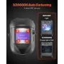 VEVOR Welding Helmet Auto Darkening, 100 x 59.4 mm True Color Welding Hood, Solar-Powered Welder Mask with 4 Arc Sensors, Wide S
