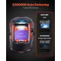 VEVOR Welding Helmet Auto Darkening True Color, 100 x 80 mm Welding Hood Solar-Powered, Welder Mask with 4 Arc Sensors, Wide Sha