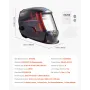 Welding Helmet Auto Darkening True Color, 100 x 80 mm Welding Hood Solar-Powered, Welder Mask with 4 Arc Sensors, Wide Shade 4/5