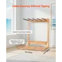Vertical Surfboard Stand, 4 Tiers Wooden Surfboard Rack for Storage and Display, Freestanding Board Stand Organizer, Surf Board 