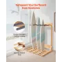 VEVOR Vertical Surfboard Stand, 4 Tiers Wooden Surfboard Rack for Storage and Display, Freestanding Board Stand Organizer, Surf 