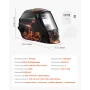 VEVOR svejsehjelm automatisk mørkfarvning, 93 x 43 mm ægte farve svejsehætte, solcelledrevet svejsemaske 2 lysbuesensorer,