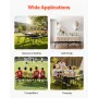 VEVOR Plastic Folding Bench, 6 ft Portable Bench for Outdoor Picnic Party Camping Dining, Foldable Smooth HDPE Seat for Garden S
